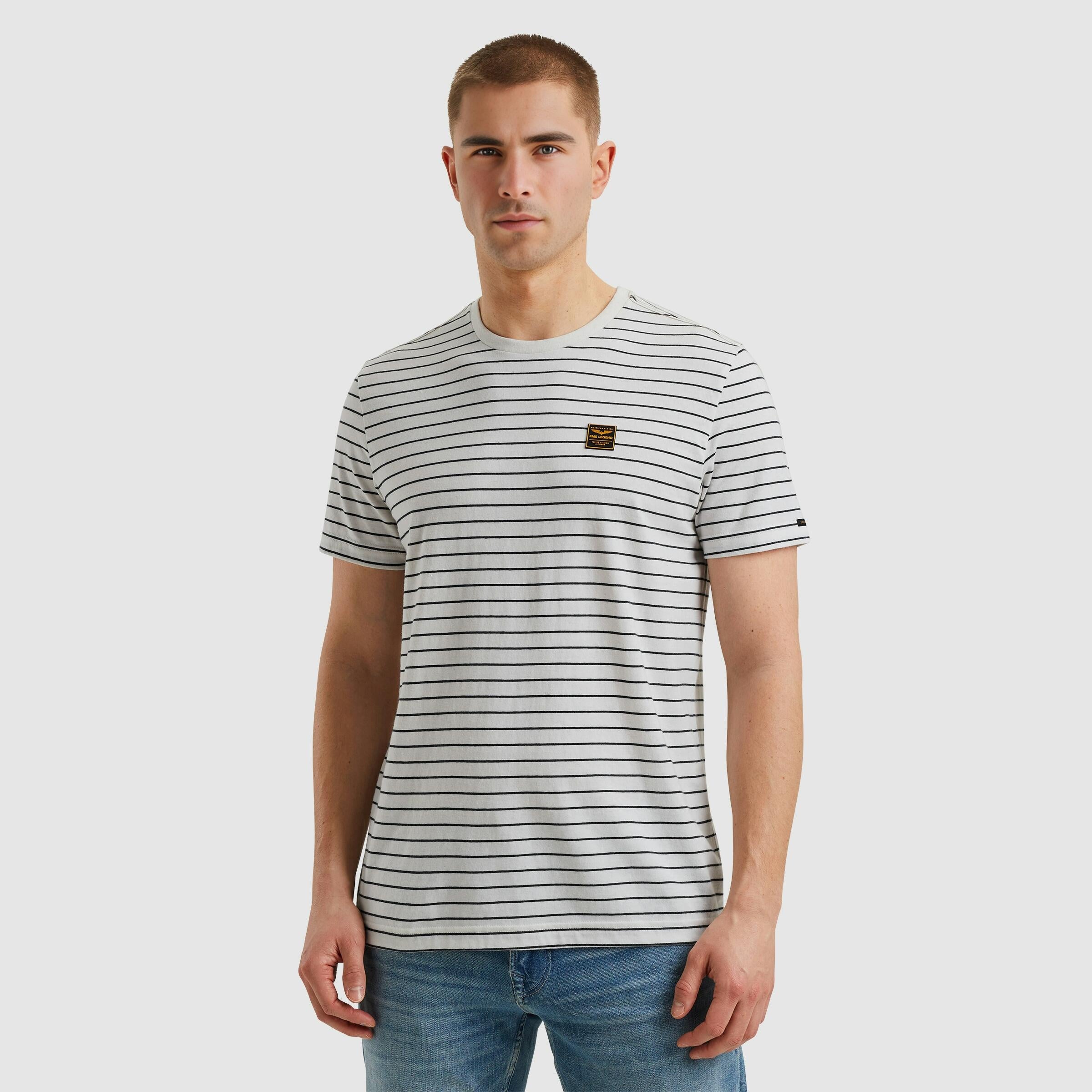 T-Shirt aus Baumwollmix - 7013-Bone White - Weiß