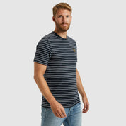 T-Shirt aus Baumwollmix - 5281-Salute - Blau