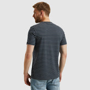 T-Shirt aus Baumwollmix - 5281-Salute - Blau