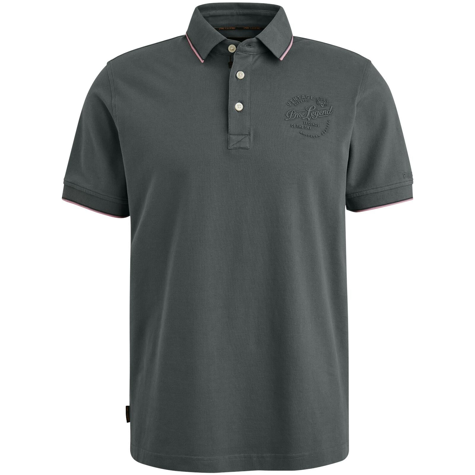 Poloshirt aus Baumwolle - 9076-Dark Slate - Grau