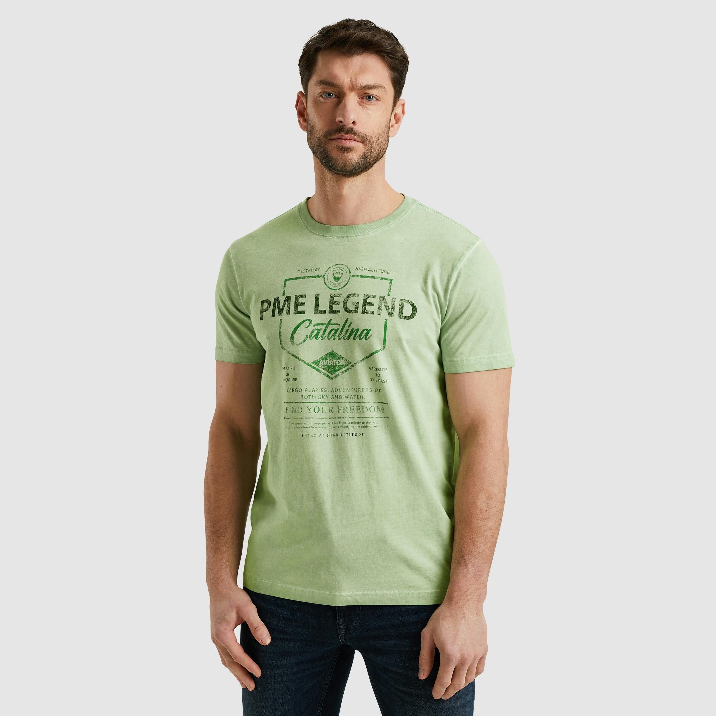 T-Shirt aus Baumwolle - 6258-Quiet Green - Grün