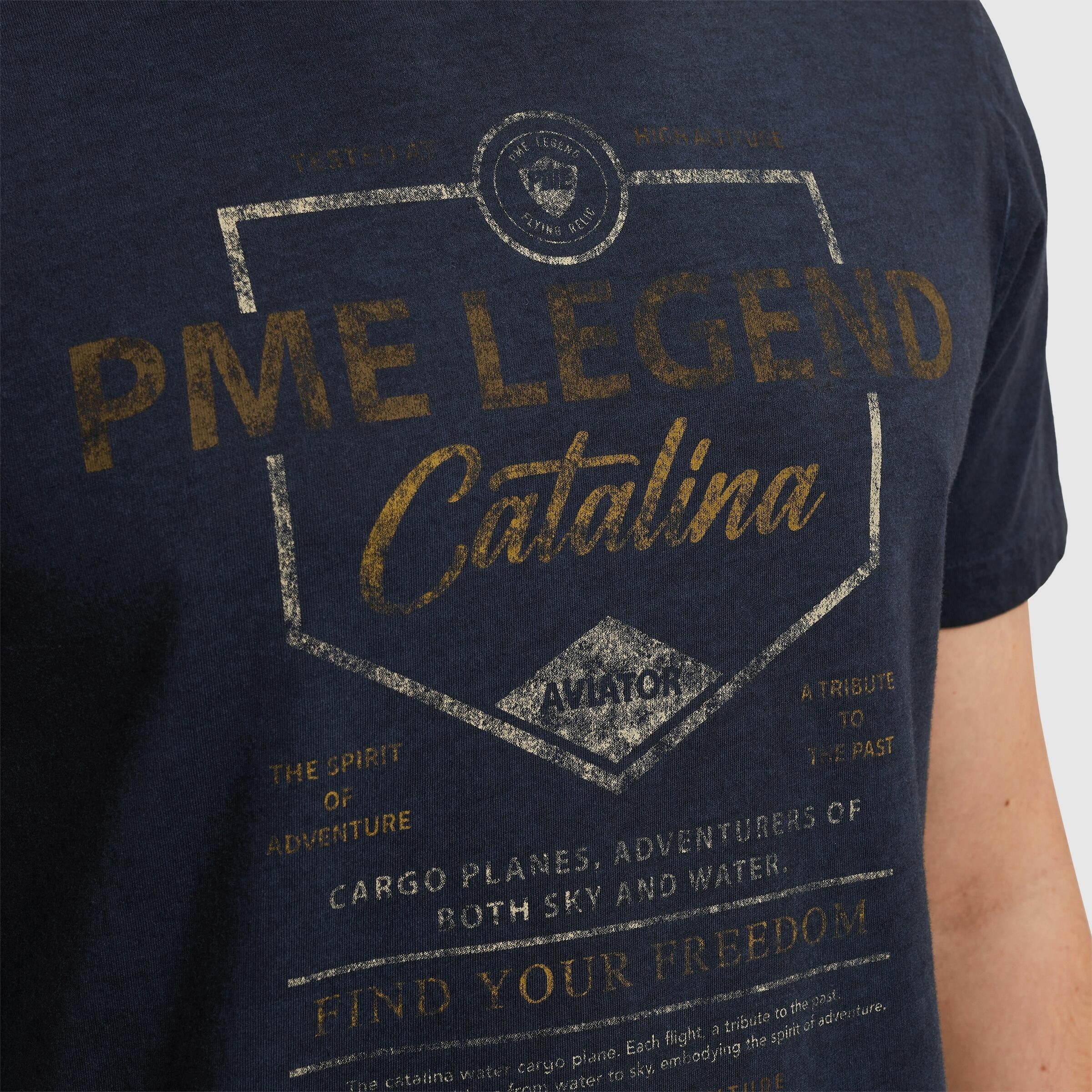 T-Shirt aus Baumwolle - 5281-Salute - Blau