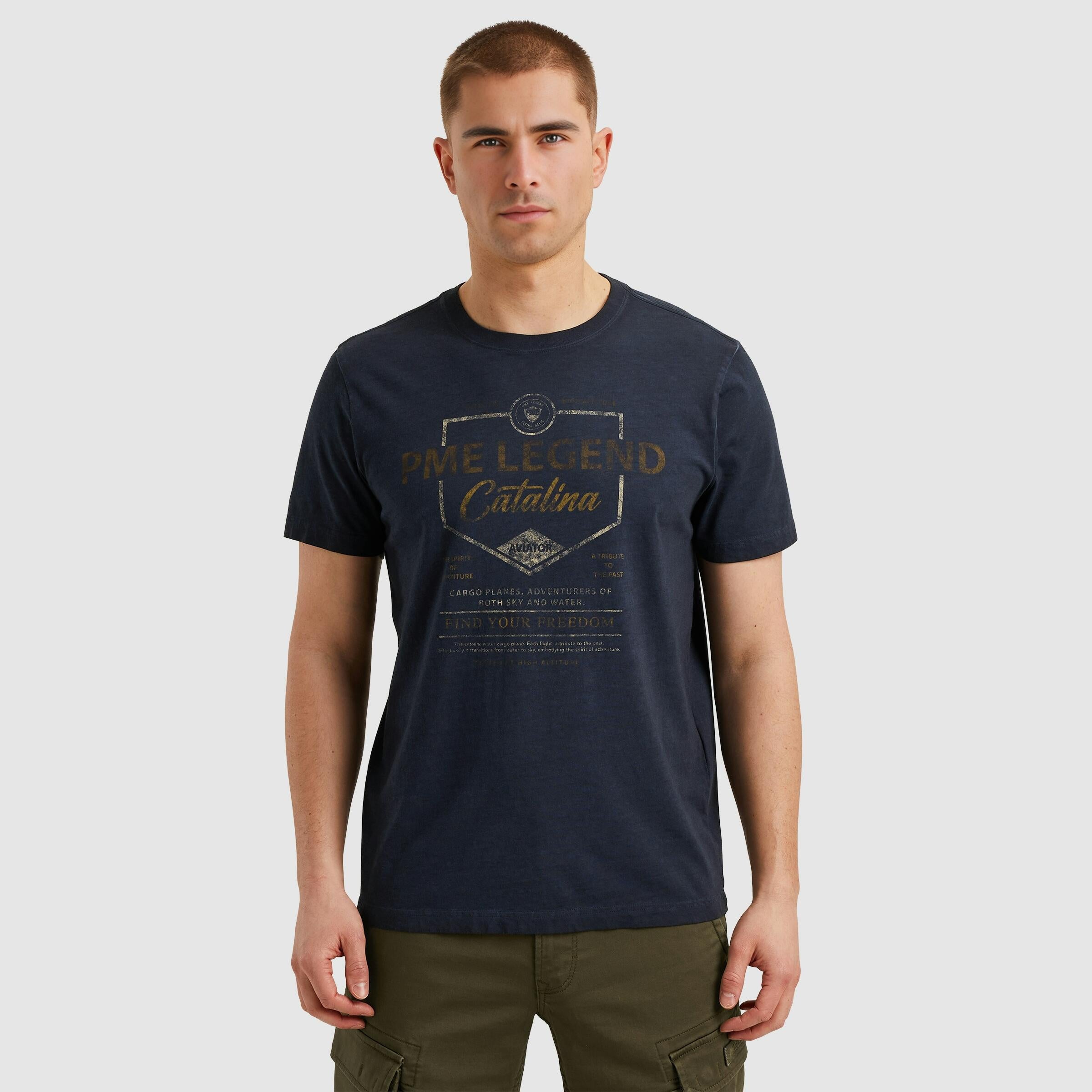 T-Shirt aus Baumwolle - 5281-Salute - Blau