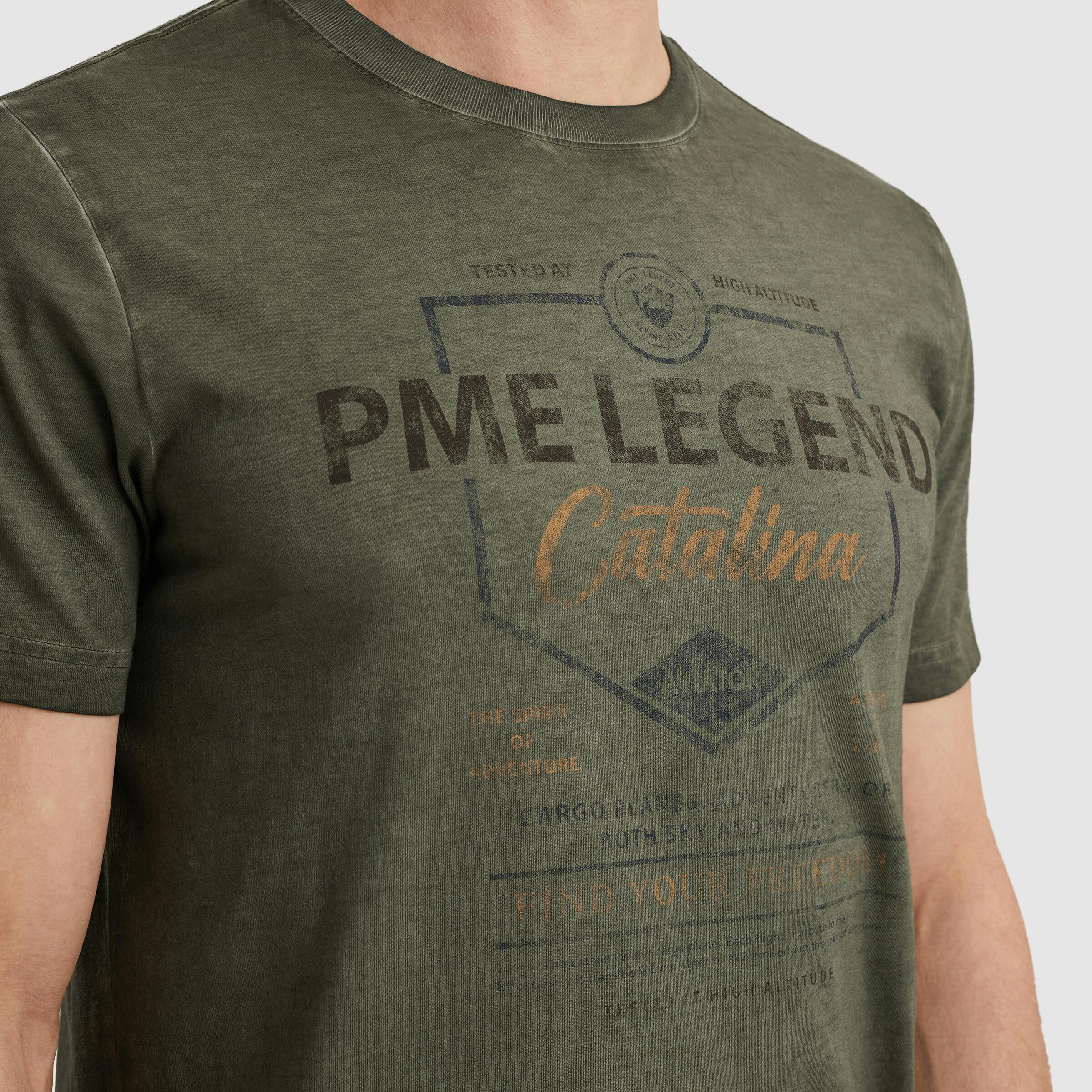 T-Shirt aus Baumwolle - 6149-Deep Lichen Green - Grün