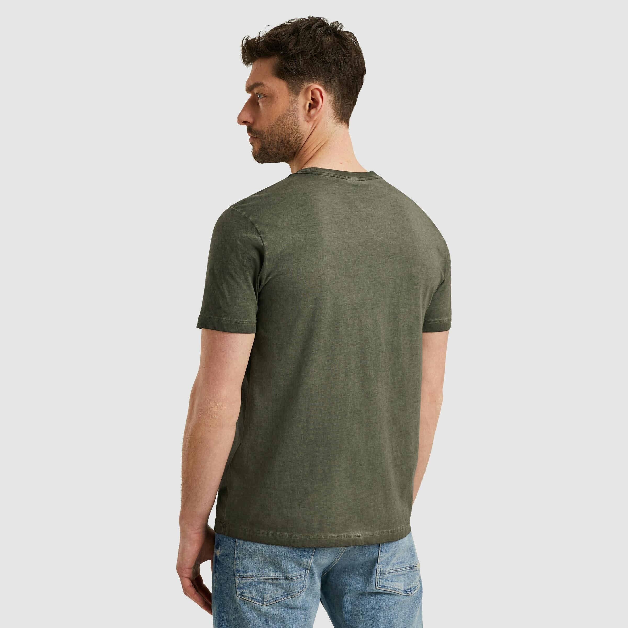 T-Shirt aus Baumwolle - 6149-Deep Lichen Green - Grün