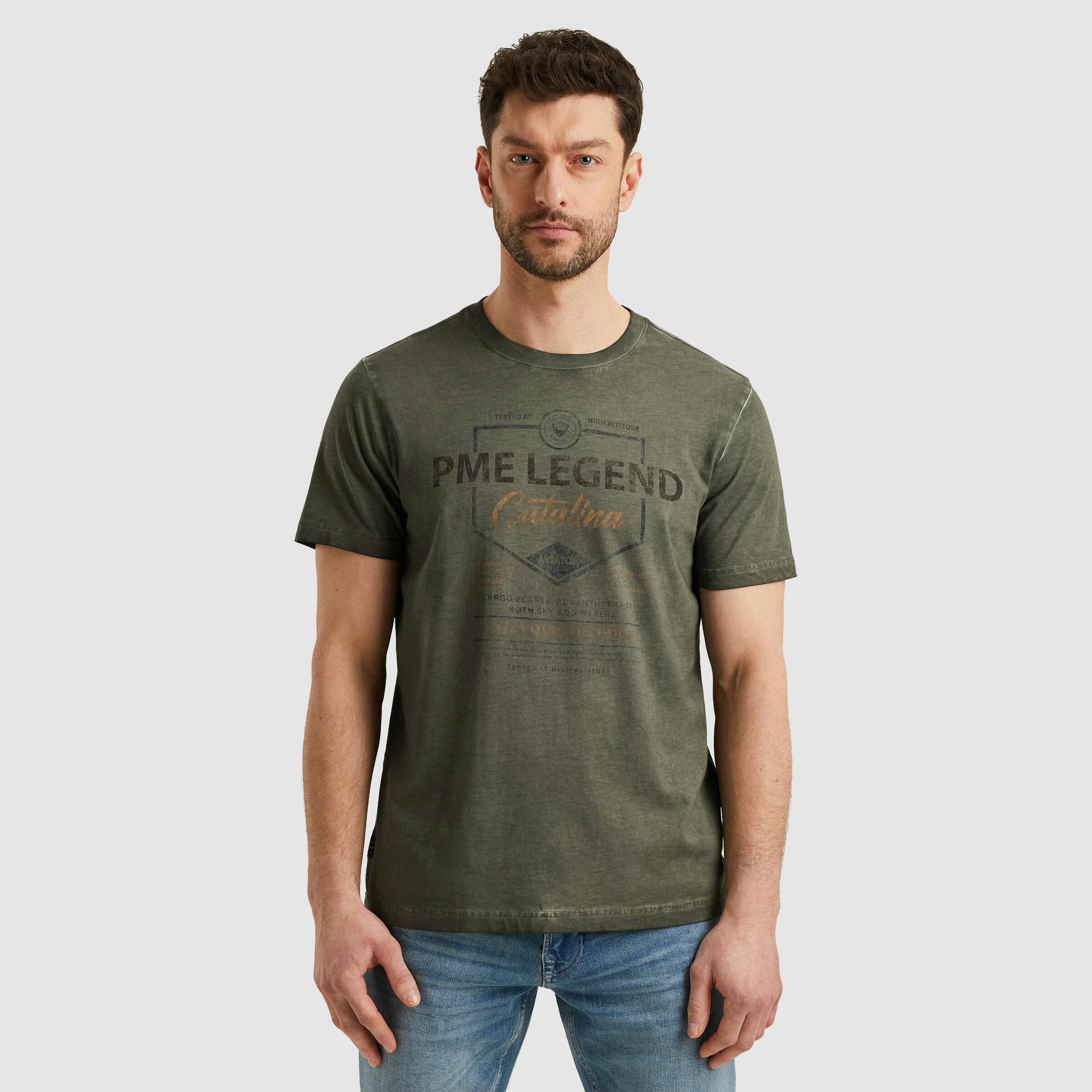 T-Shirt aus Baumwolle - 6149-Deep Lichen Green - Grün