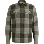 Overshirt kariert Relaxed Fit - 6416-Olive Night - Grün