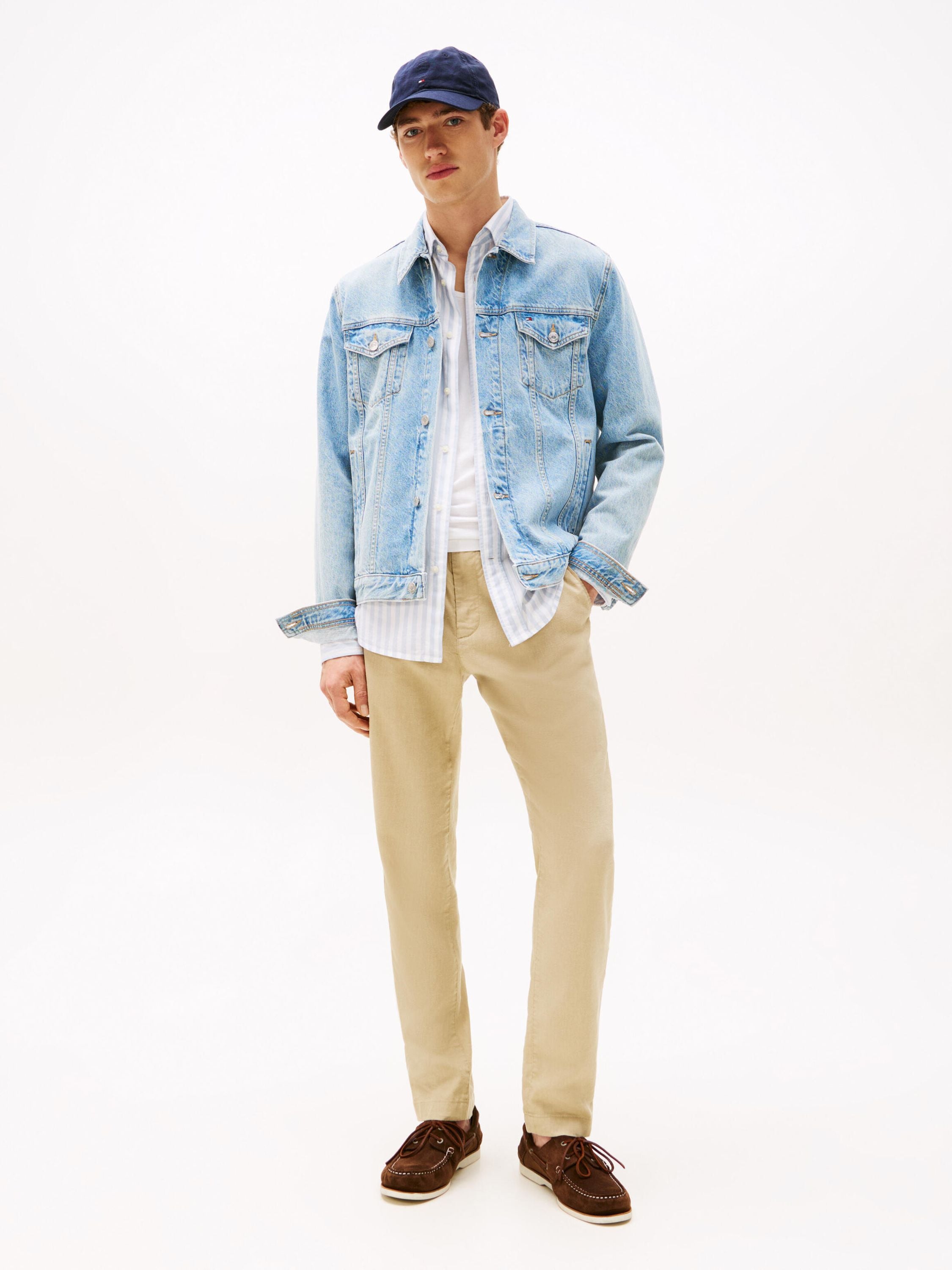 Leinenhose Relaxed Tapered Fit - RBT-KHAKI - Beige