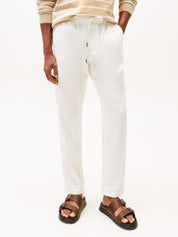 Leinenhose Relaxed Tapered Fit - YA8-WHITE - Creme