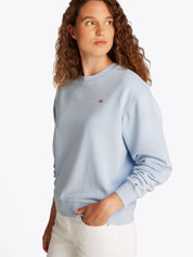 Sweatshirt aus Baumwolle - C1O-BLUE - Blau