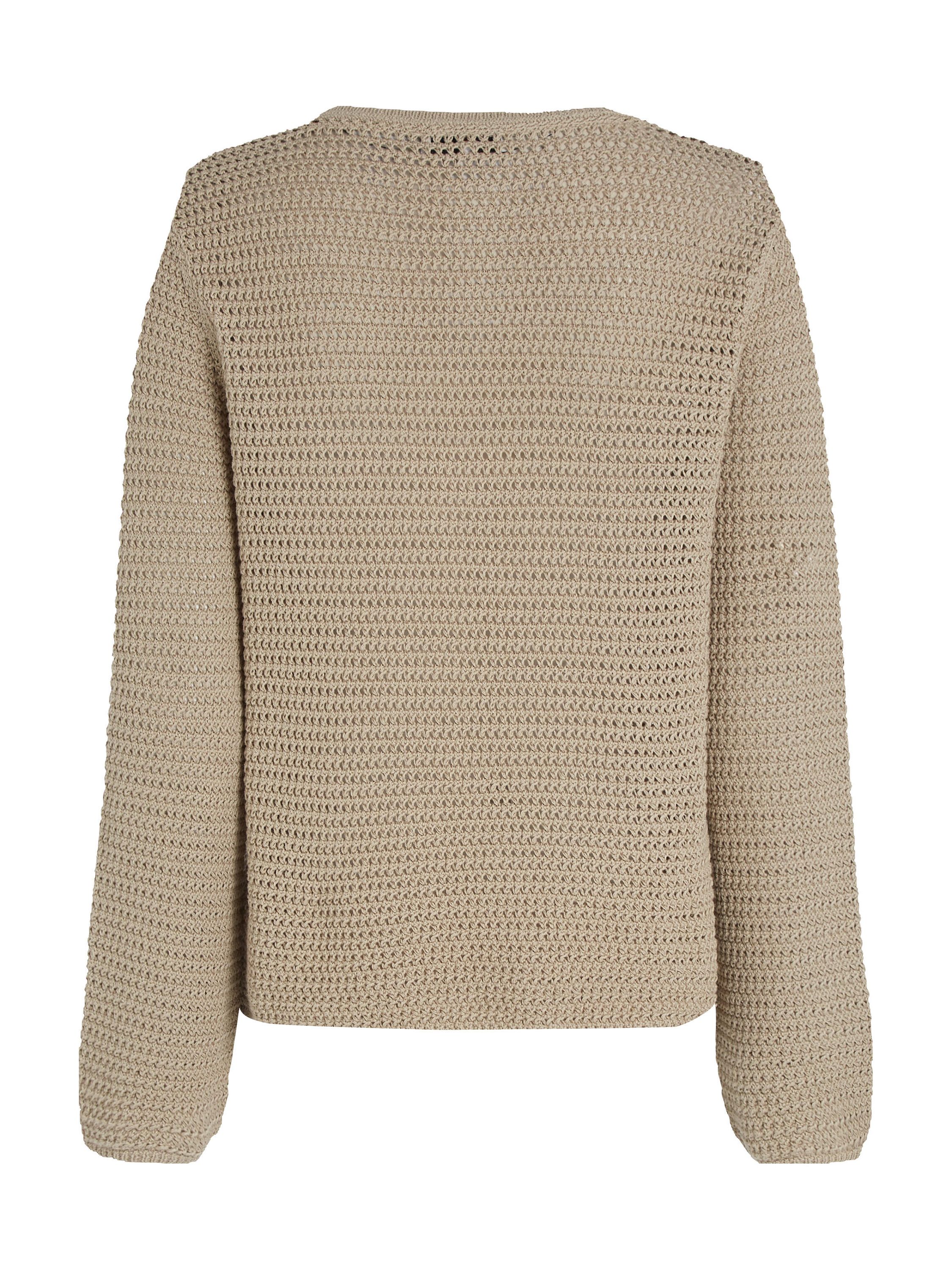 Strickpullover aus Baumwolle - RBT-KHAKI - Beige