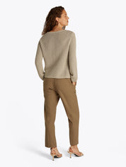 Strickpullover aus Baumwolle - RBT-KHAKI - Beige