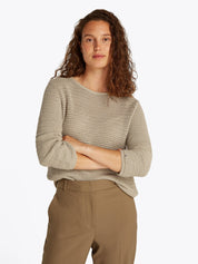 Strickpullover aus Baumwolle - RBT-KHAKI - Beige
