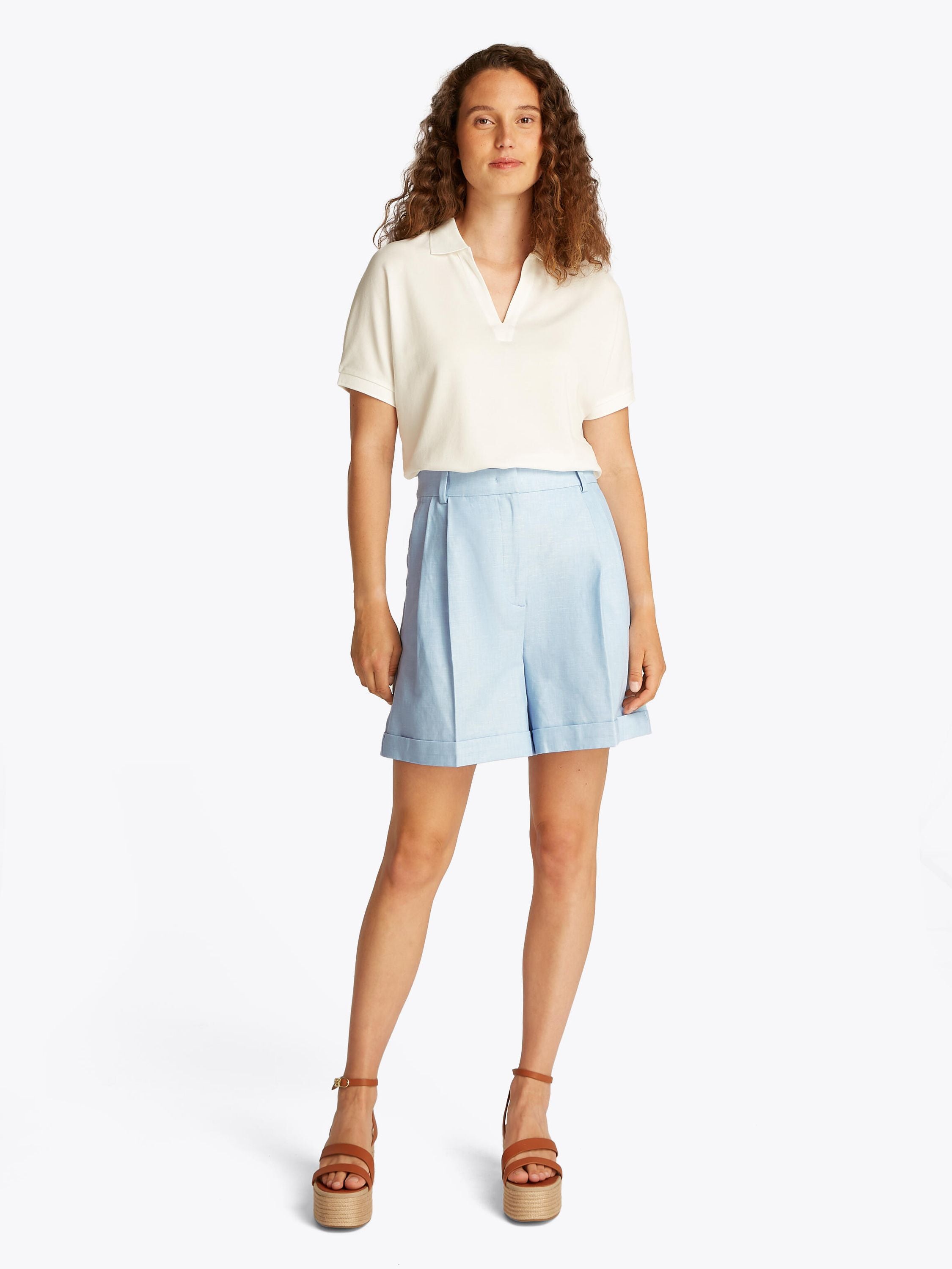 Shorts Relaxed Fit mit Bundfalten - C1O-BLUE - Blau