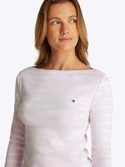 Langarmshirt aus Baumwolle - 04R-WHITE - Rosa