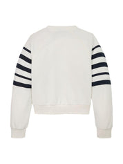 Sweatshirt aus Baumwollmix - 0A7-BLUE - Weiß