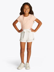 Leinenshorts Regular Fit - YBR-WHITE - Weiß