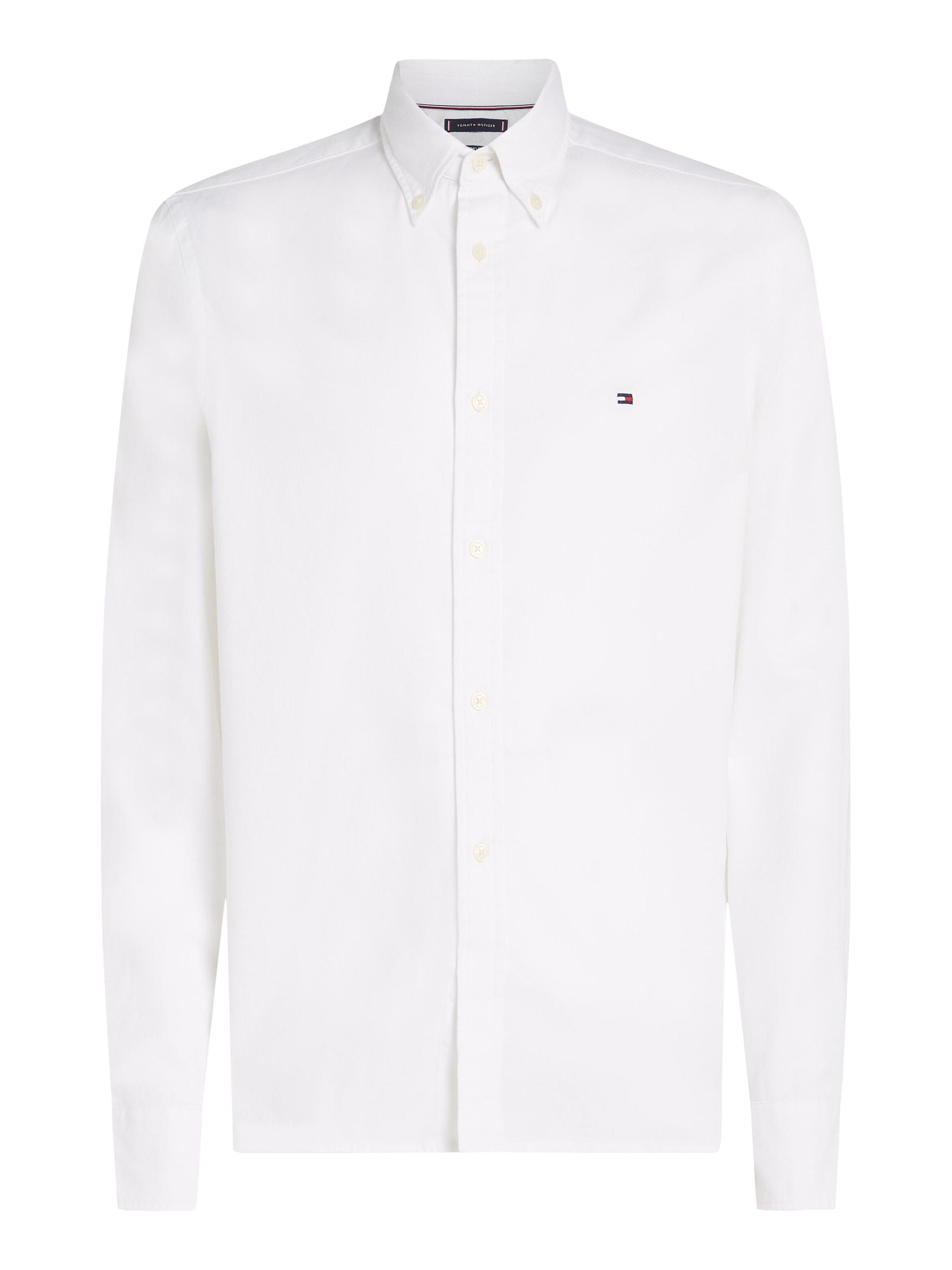 Hemd DOBBY Slim Fit TH-FLEX - YCF-WHITE - Weiß