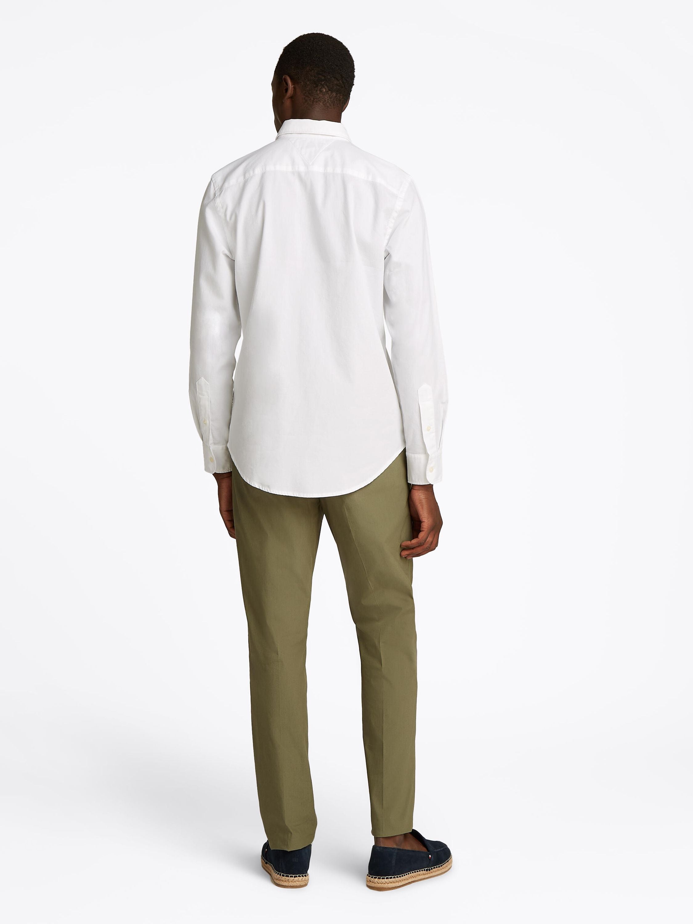 Hemd DOBBY Slim Fit TH-FLEX - YCF-WHITE - Weiß