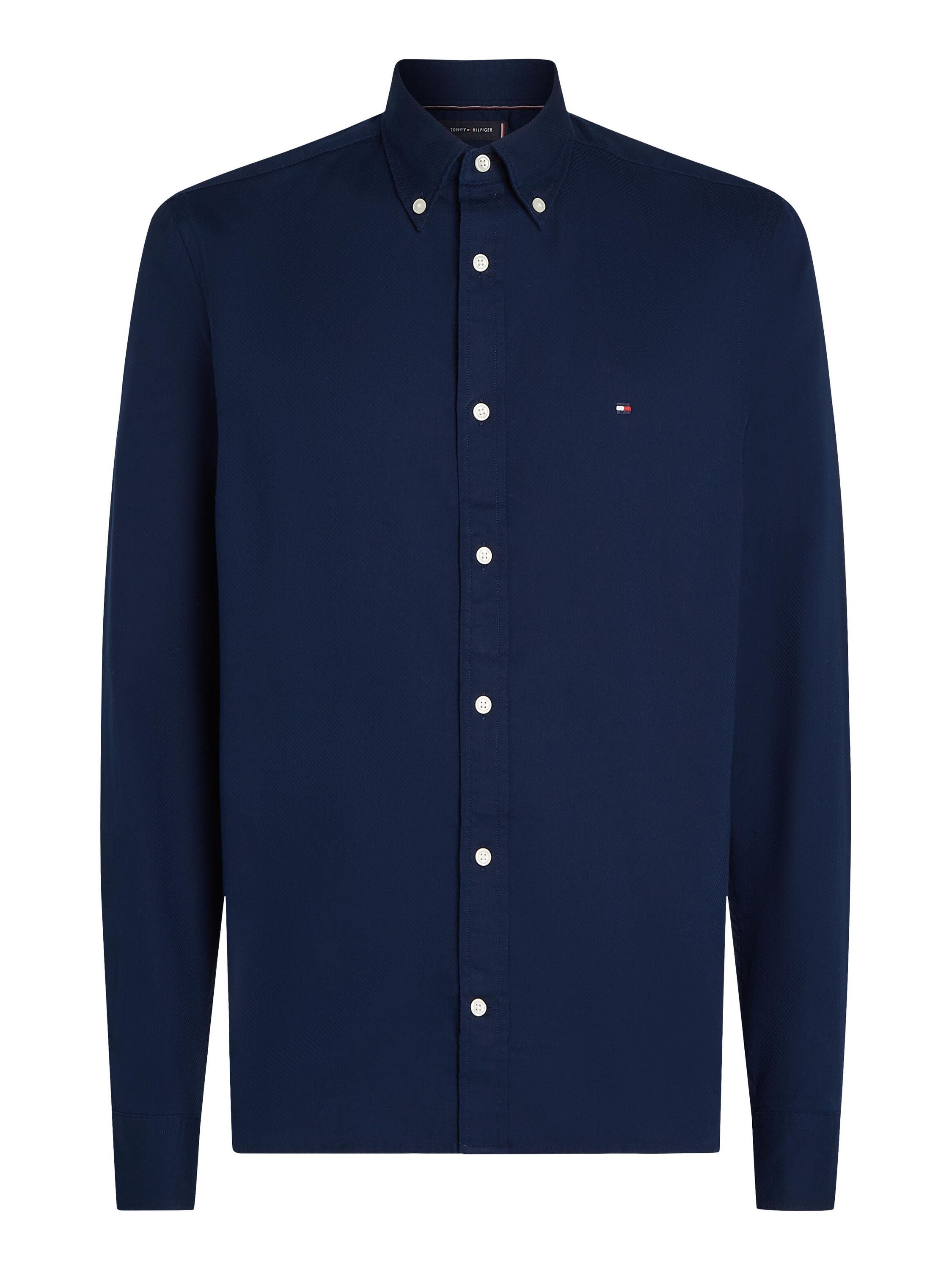 Hemd DOBBY Slim Fit TH-FLEX - DCC-BLUE - Blau