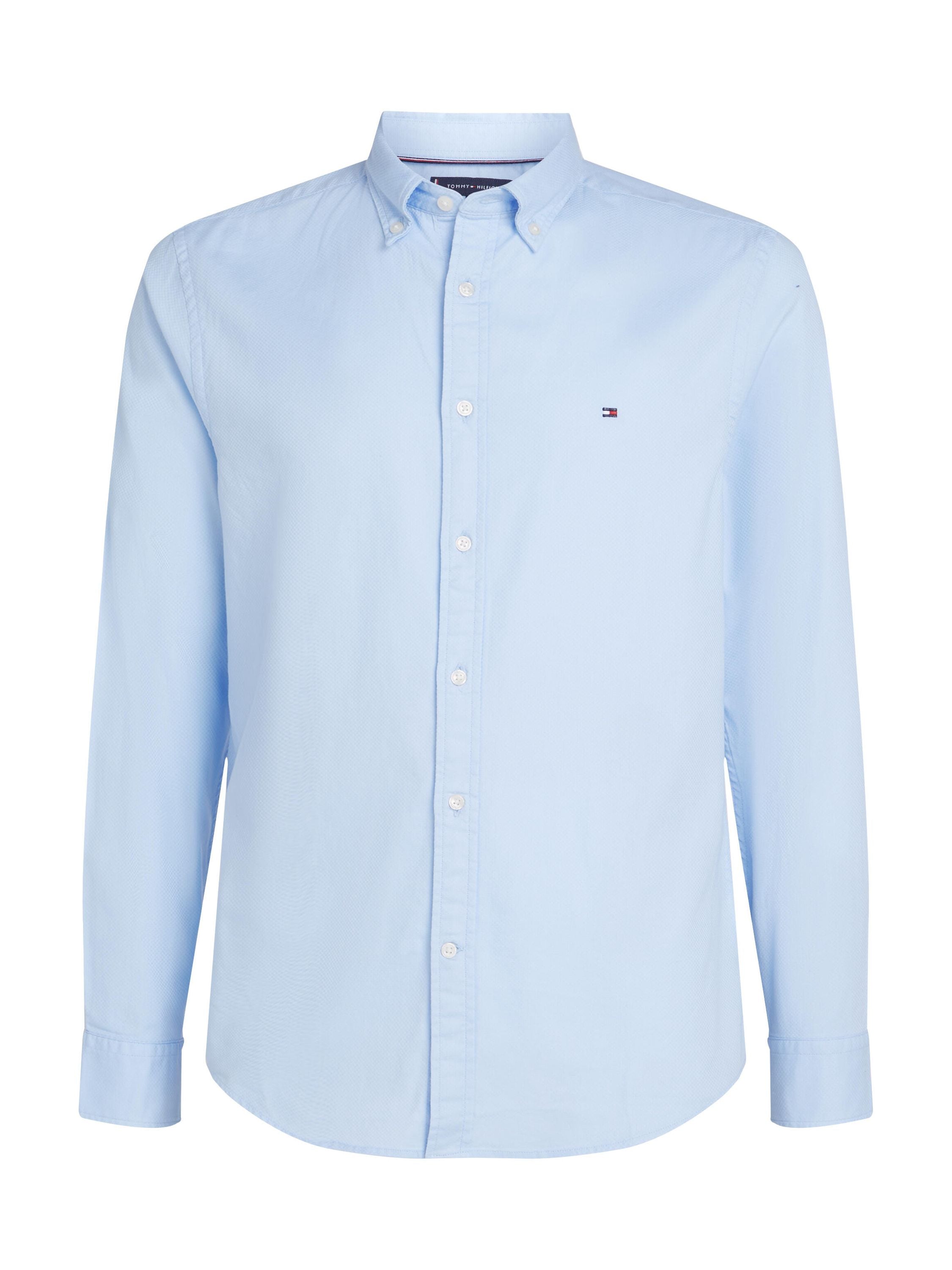 Hemd DOBBY Slim Fit TH-FLEX - C3Q-BLUE - Blau