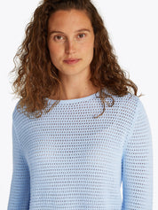 Strickpullover aus Baumwolle - C1O-BLUE - Blau