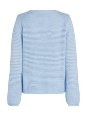 Strickpullover aus Baumwolle - C1O-BLUE - Blau