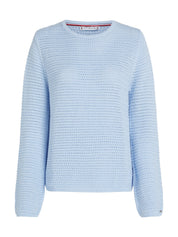 Strickpullover aus Baumwolle - C1O-BLUE - Blau