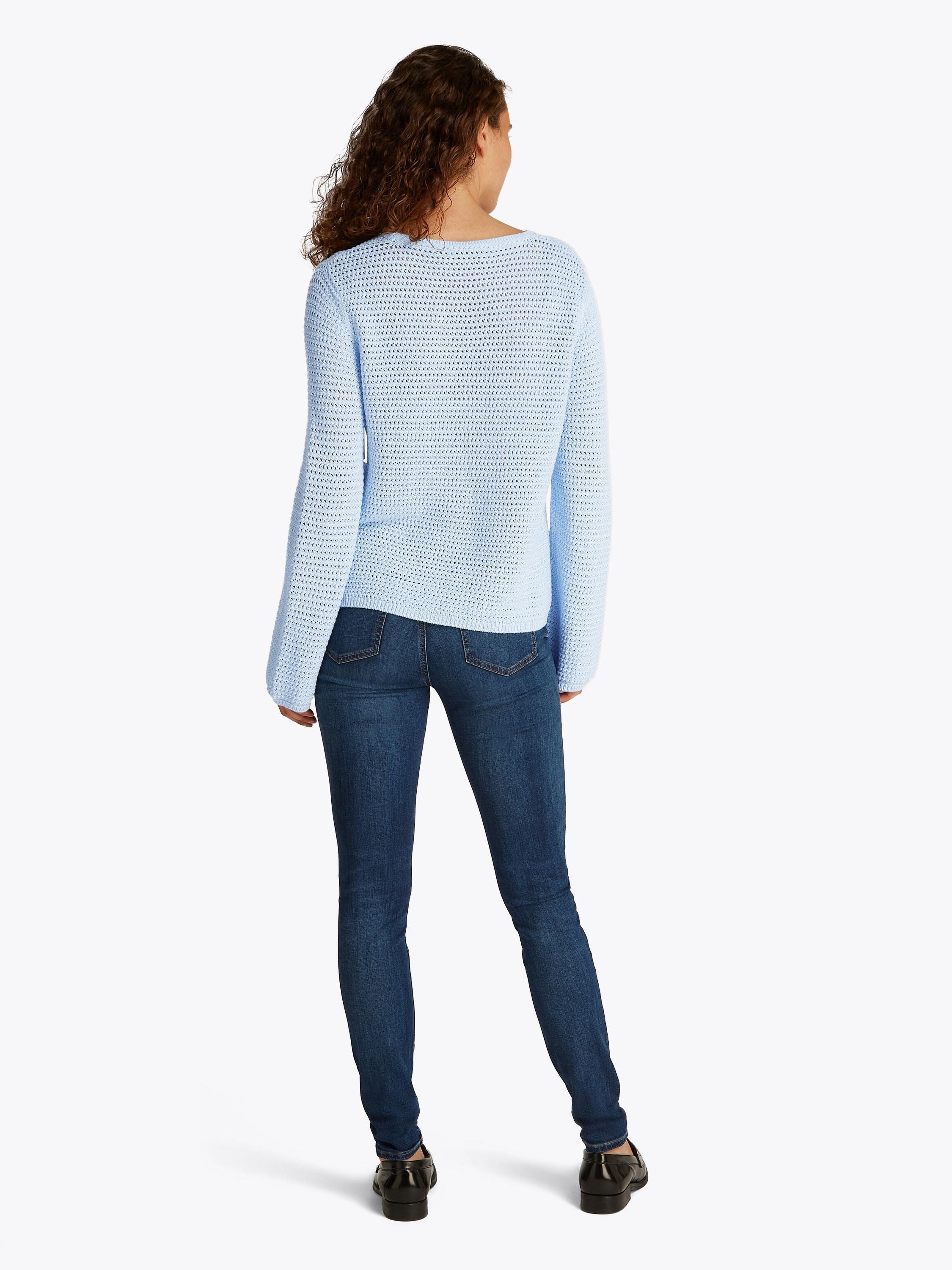 Strickpullover aus Baumwolle - C1O-BLUE - Blau