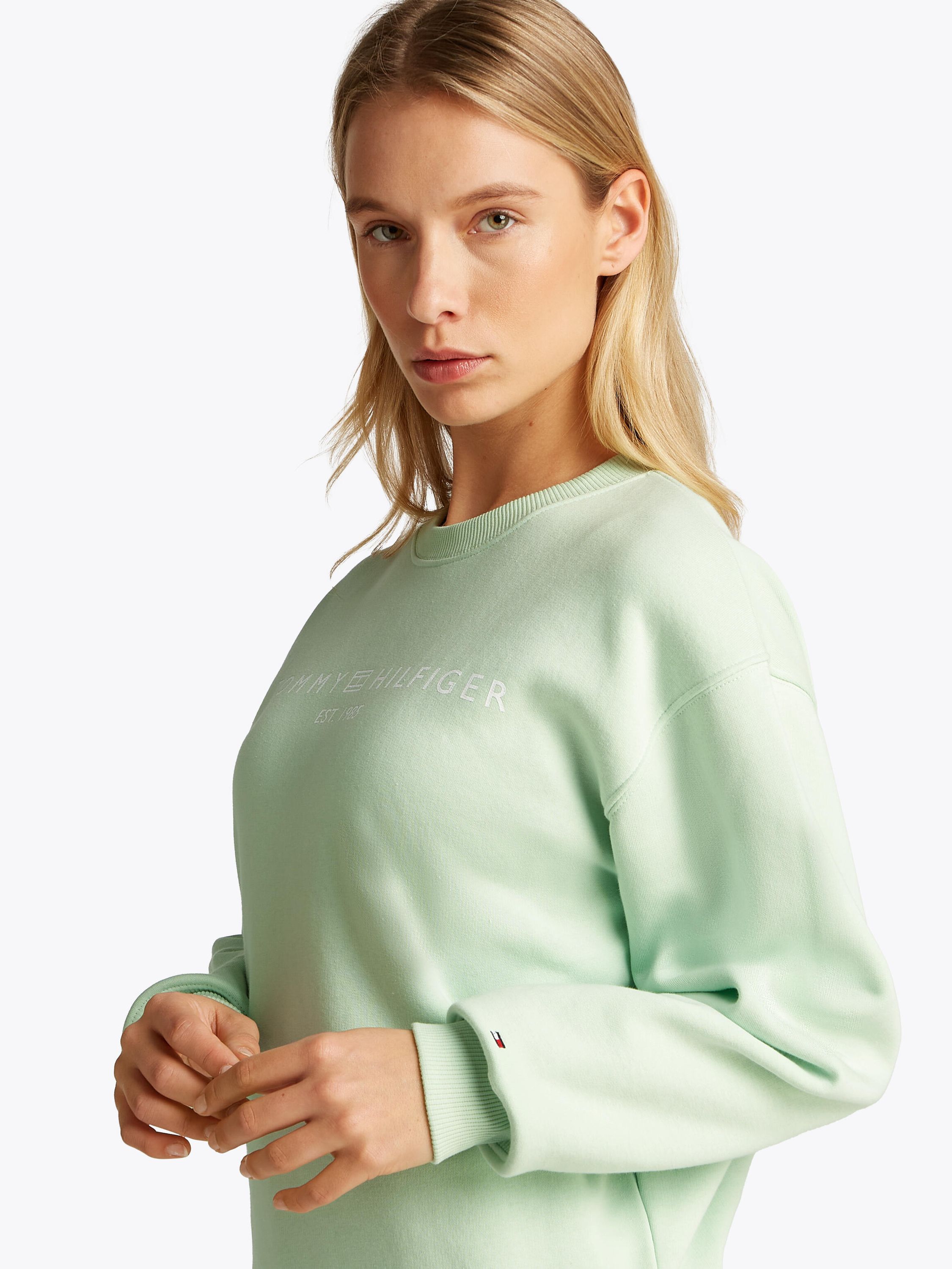 Sweatshirt aus Baumwollmix - LXY-GREEN - Grün