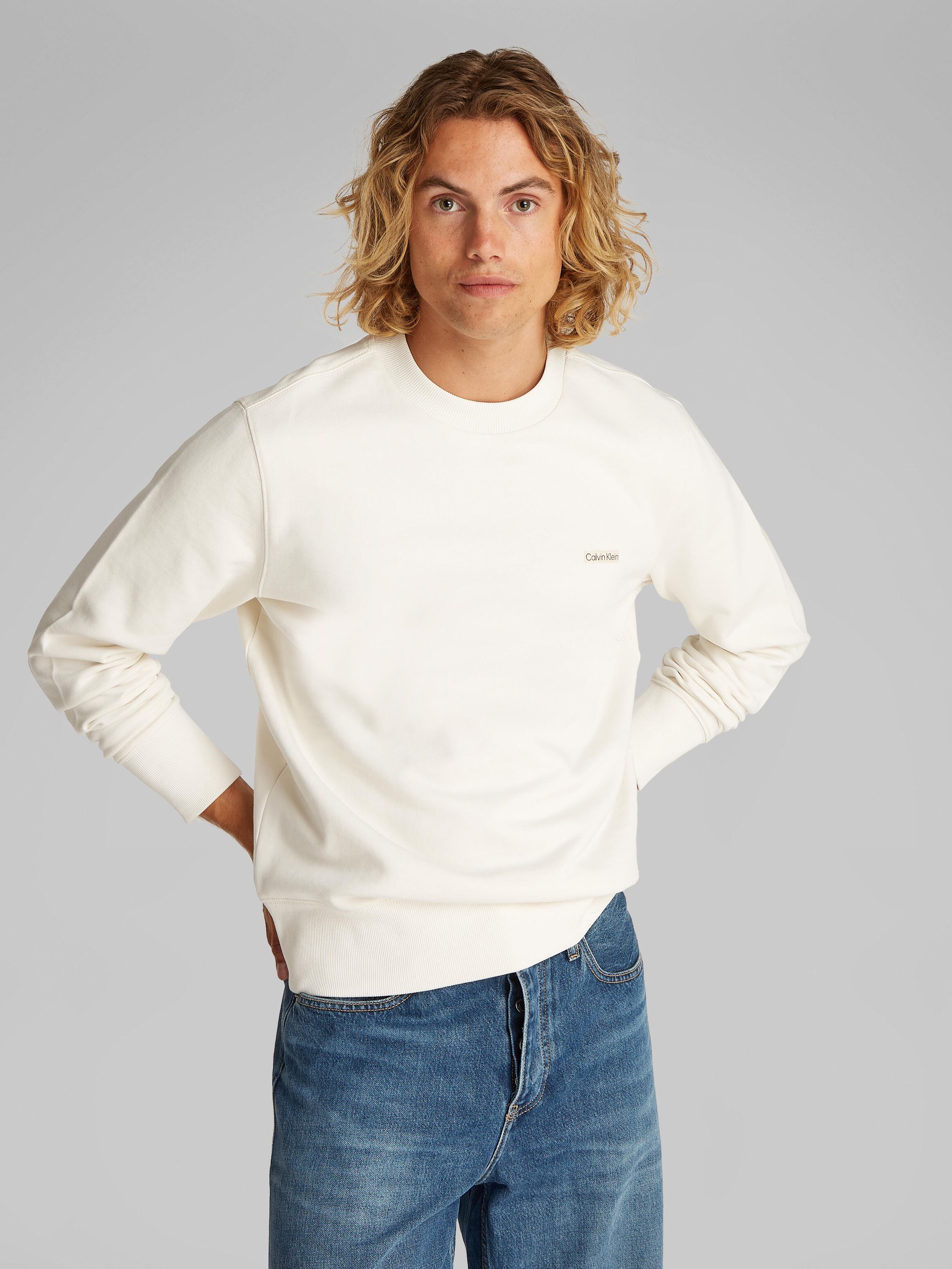 Sweatshirt aus Baumwolle - YAS-WHITE - Weiß