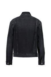 Jeansjacke mit aufliegendem Kragen - 1BY-DENIM - Schwarz