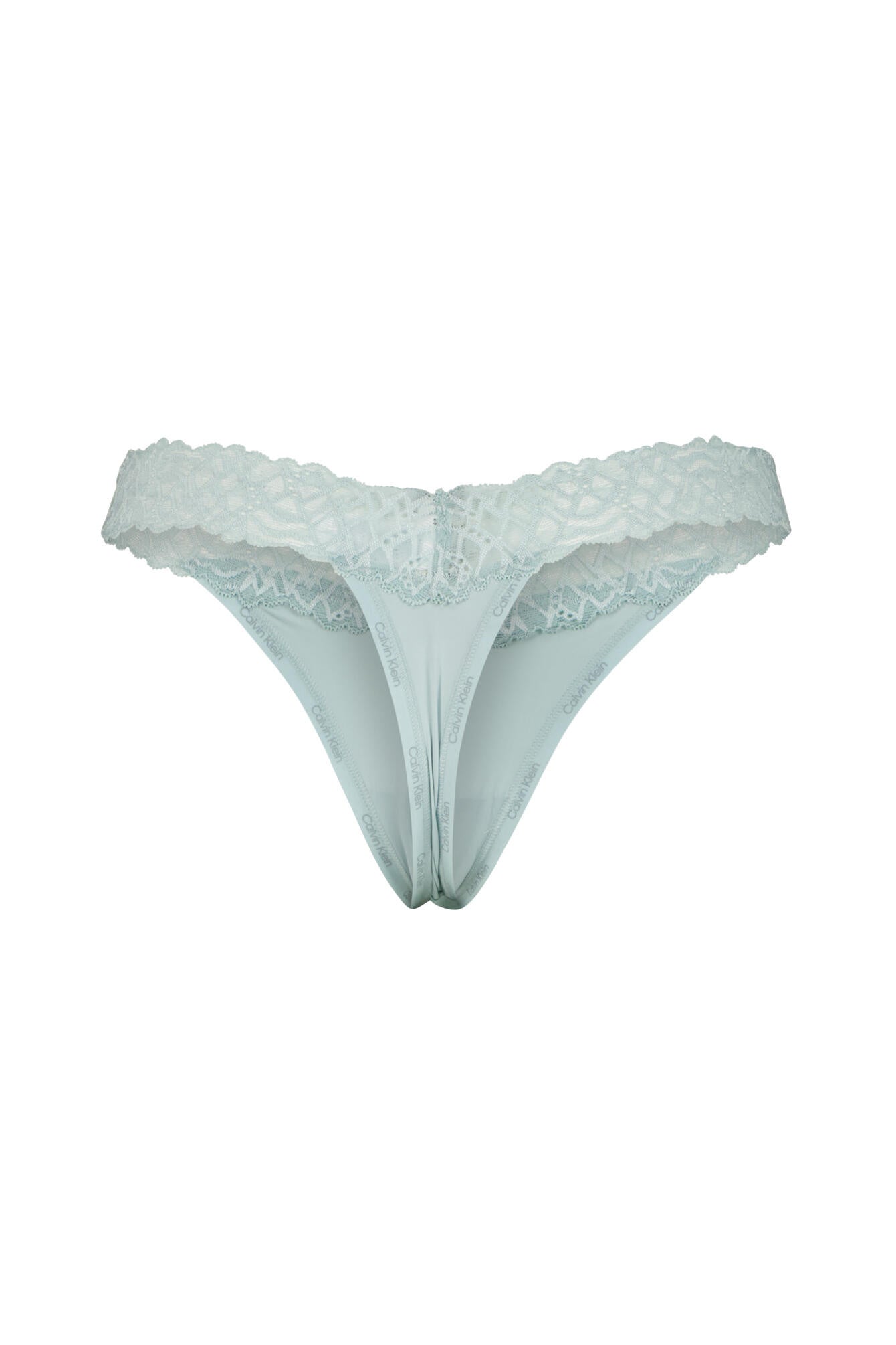Thong mit Spitzendetails - 4A3-BLUE - Grün