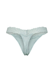 Thong mit Spitzendetails - 4A3-BLUE - Grün