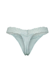 Thong mit Spitzendetails - 4A3-BLUE - Grün