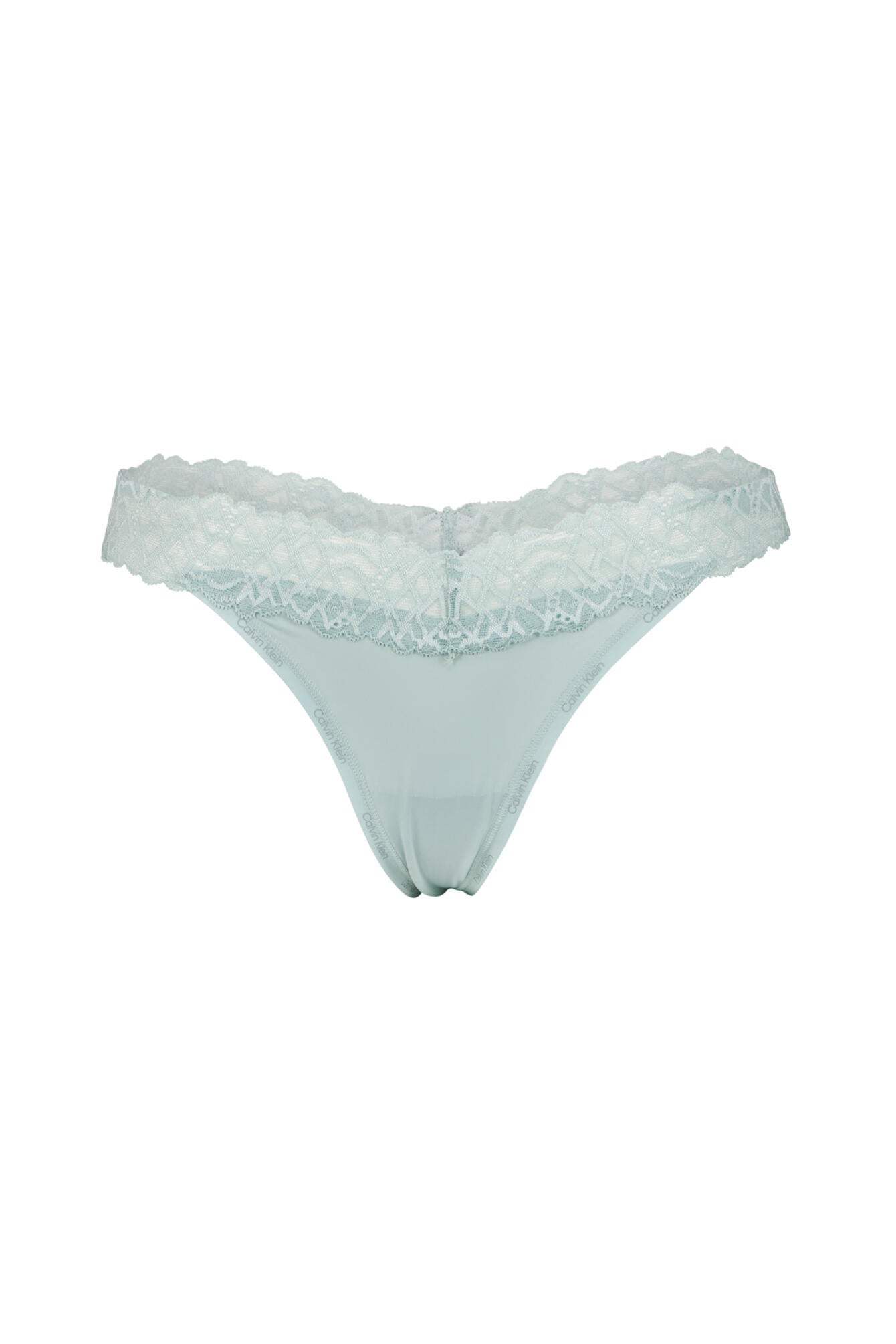 Thong mit Spitzendetails - 4A3-BLUE - Grün