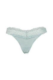 Thong mit Spitzendetails - 4A3-BLUE - Grün