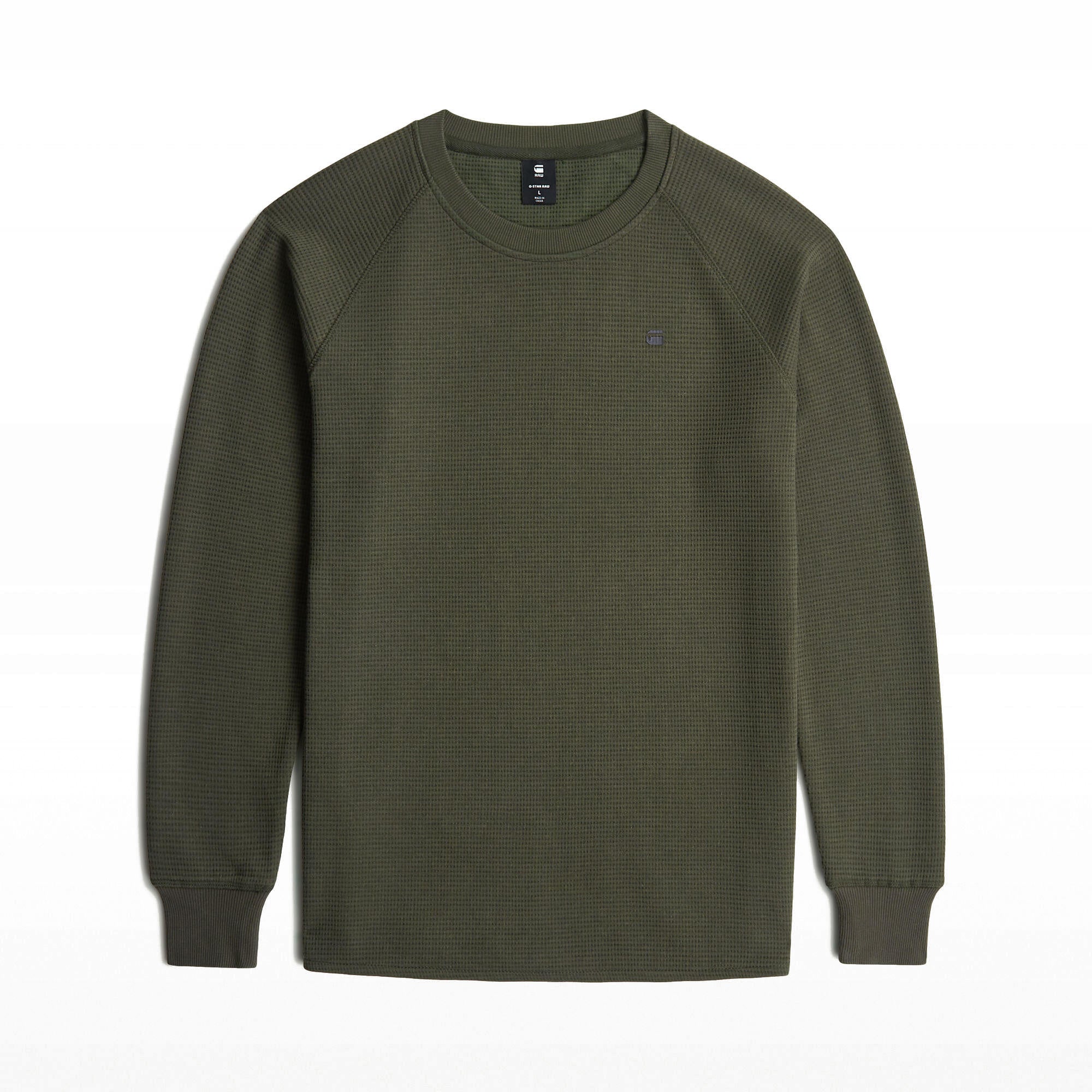 Sweatshirt aus Baumwollmix - 995-asfalt - Grün