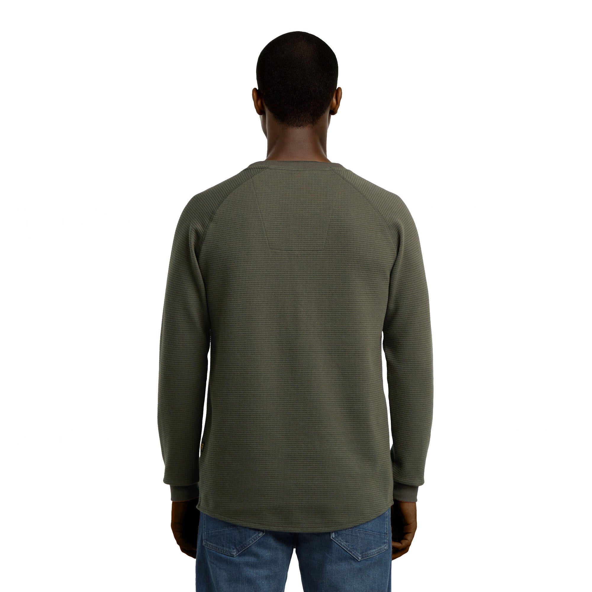 Sweatshirt aus Baumwollmix - 995-asfalt - Grün