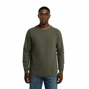 Sweatshirt aus Baumwollmix - 995-asfalt - Grün