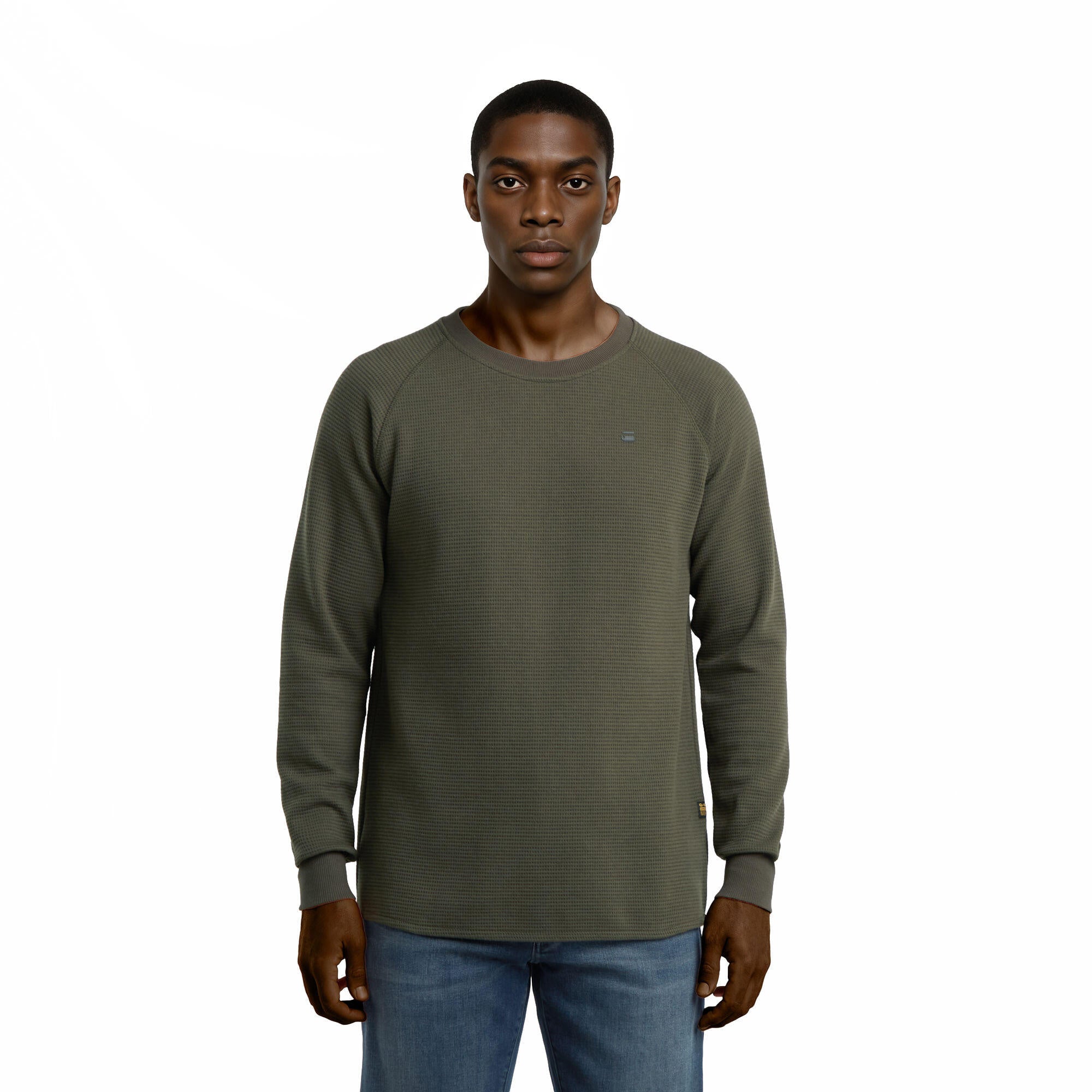 Sweatshirt aus Baumwollmix - 995-asfalt - Grün