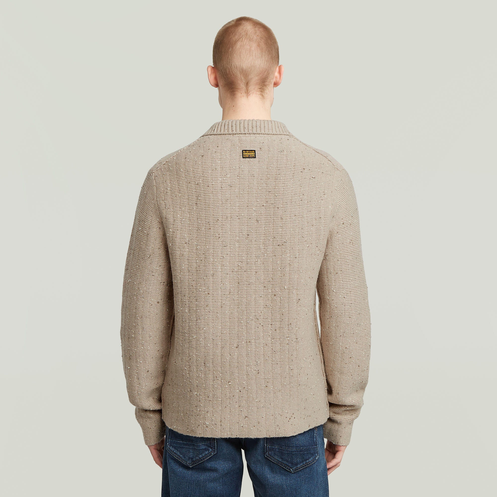 Strickpullover aus Viskosemix - 1214-dk brick - Creme