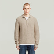 Strickpullover aus Viskosemix - 1214-dk brick - Creme