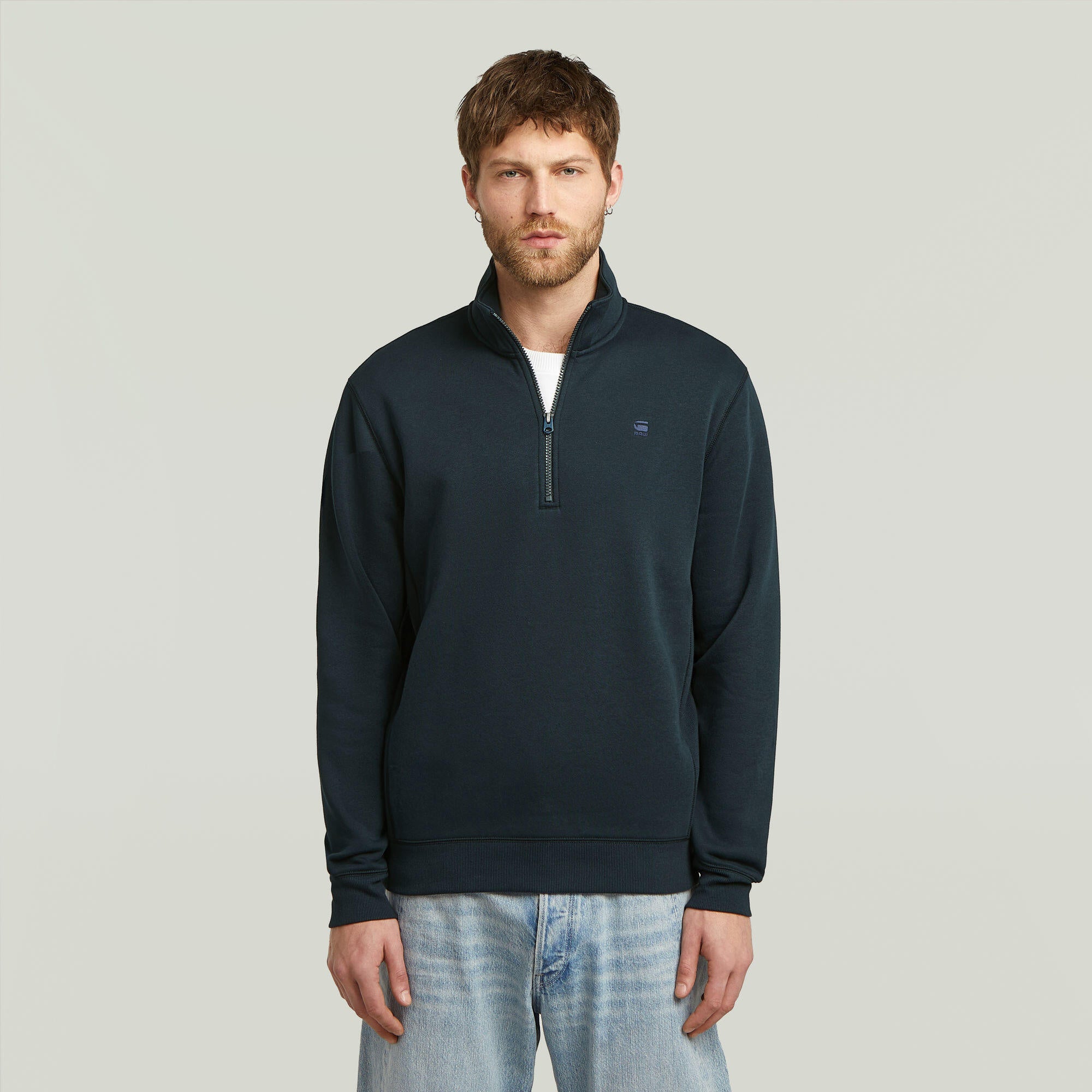 Sweatshirt aus Baumwollmix - C742-salute - Blau