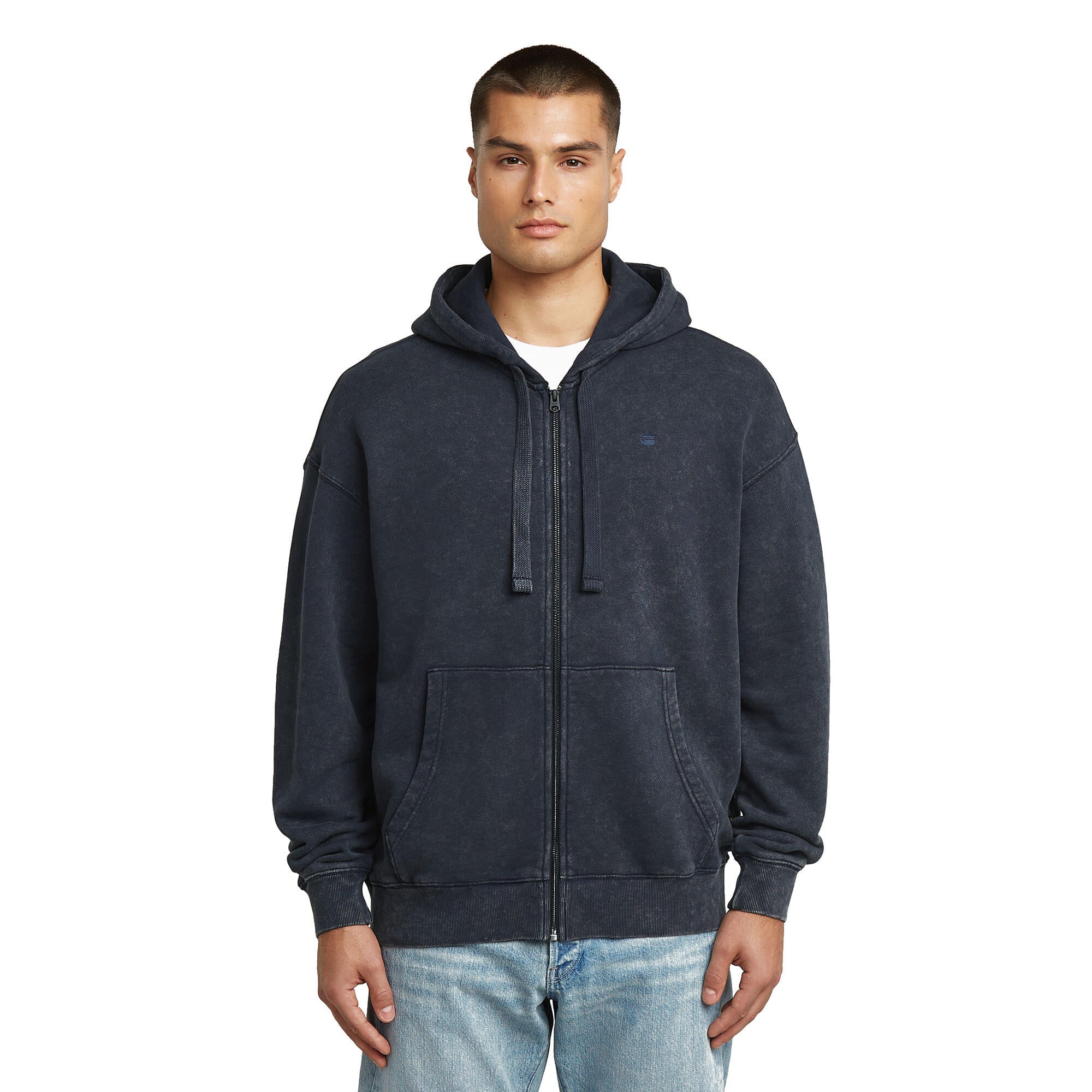 Sweatshirtjacke mit Kapuze - H592-salute smokey gd - Blau