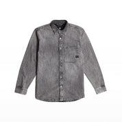 Overshirt in Denim-Optik - H483-sun faded oyster shell - Grau