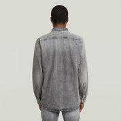 Overshirt in Denim-Optik - H483-sun faded oyster shell - Grau