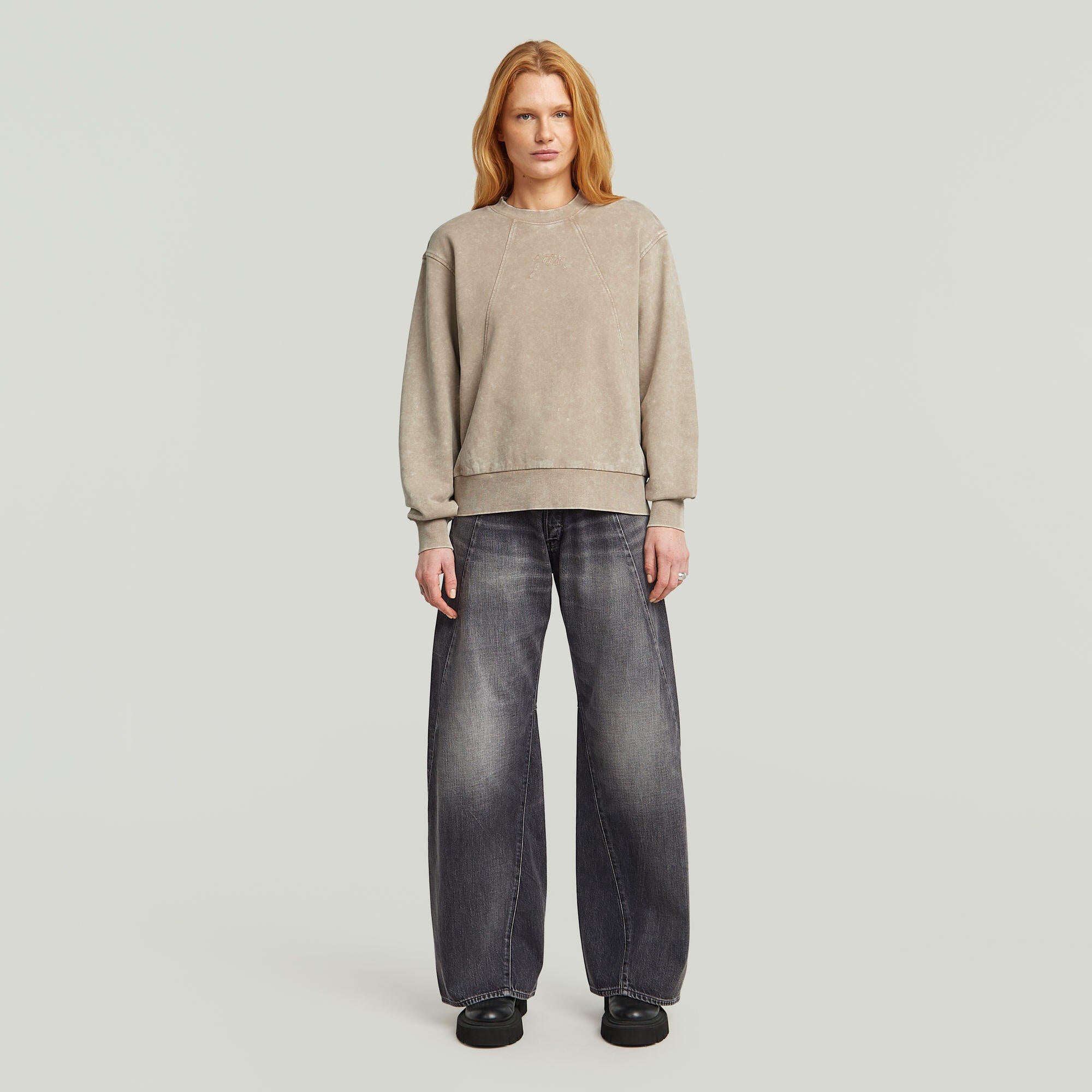Jeans CONTOR Wide Leg - H147-faded scoria grey - Grau