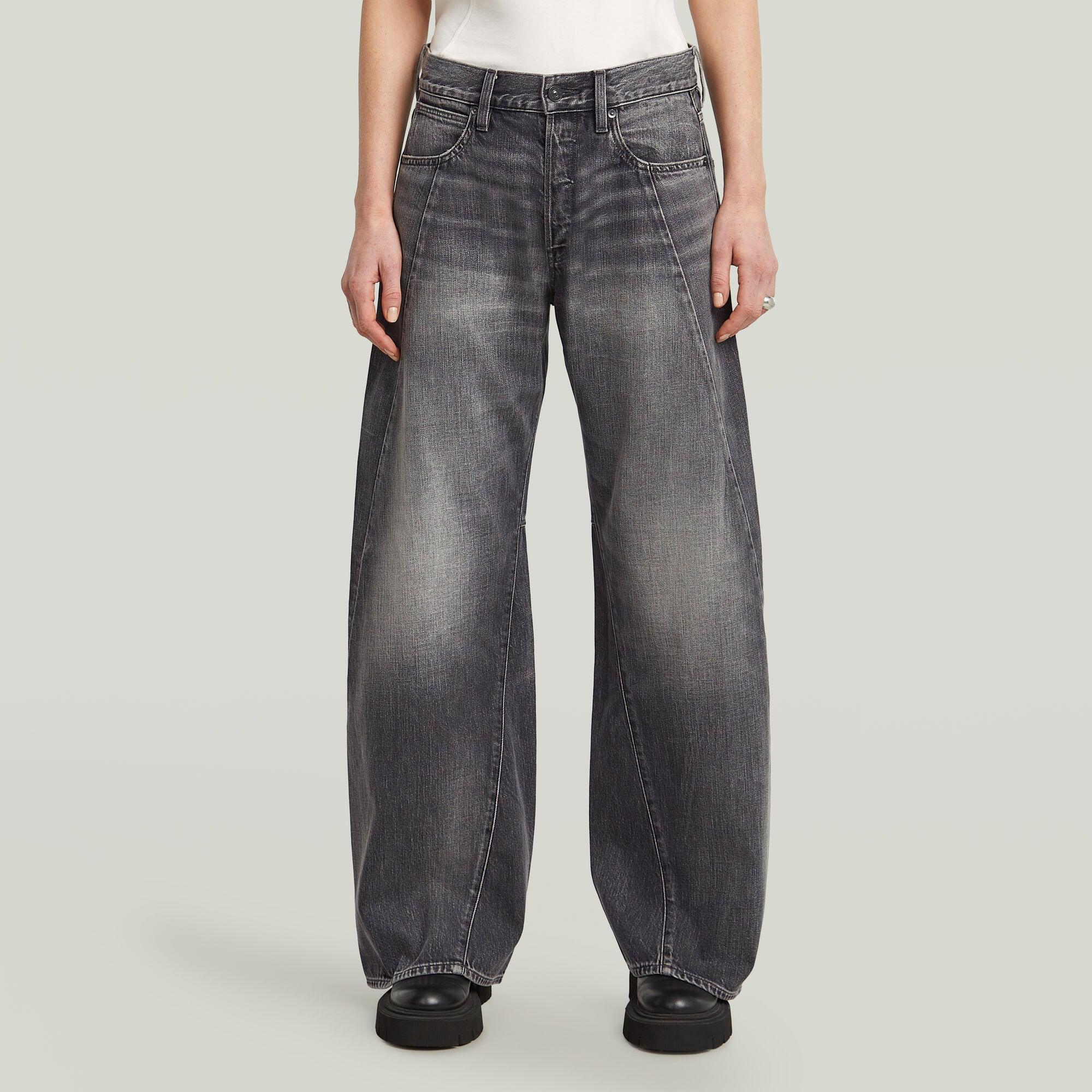 Jeans CONTOR Wide Leg - H147-faded scoria grey - Grau