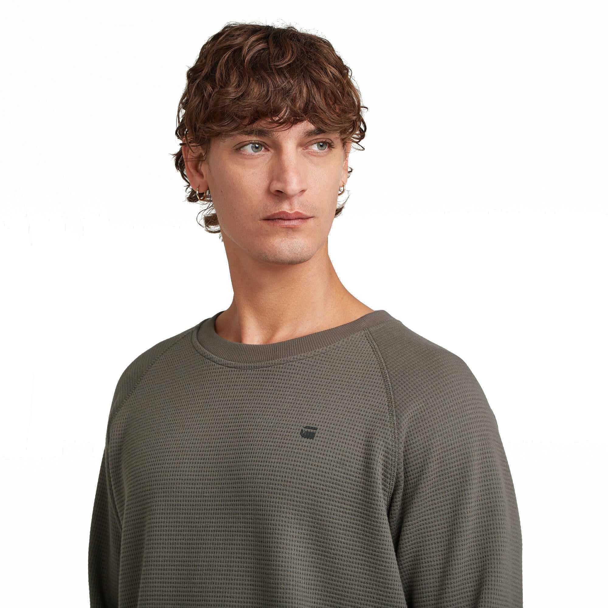 Sweatshirt aus Baumwollmix - 1260-gs grey - Khaki